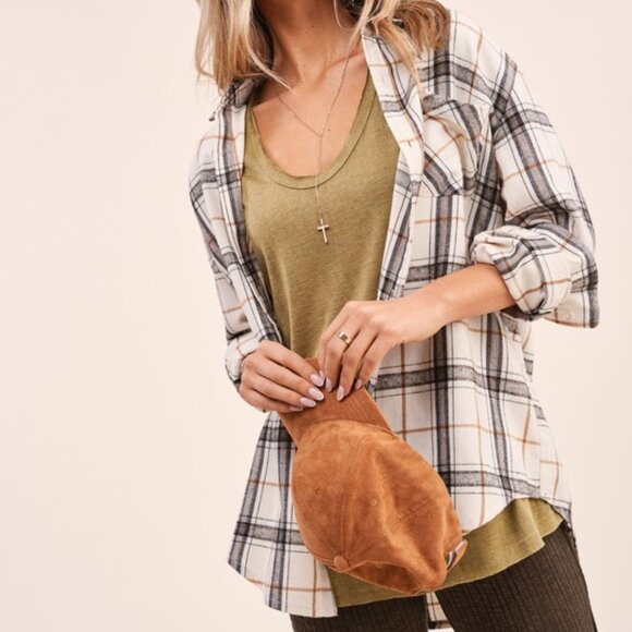 Ray of Sunshine Olive Drapey Top - Picture 1 of 7